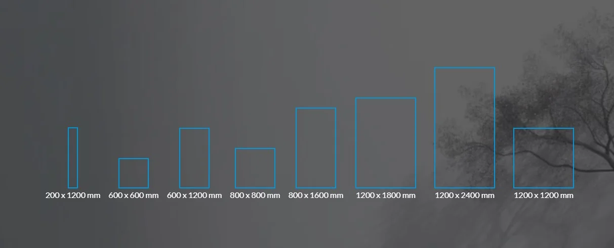 Popular Sizes of GVT Tiles