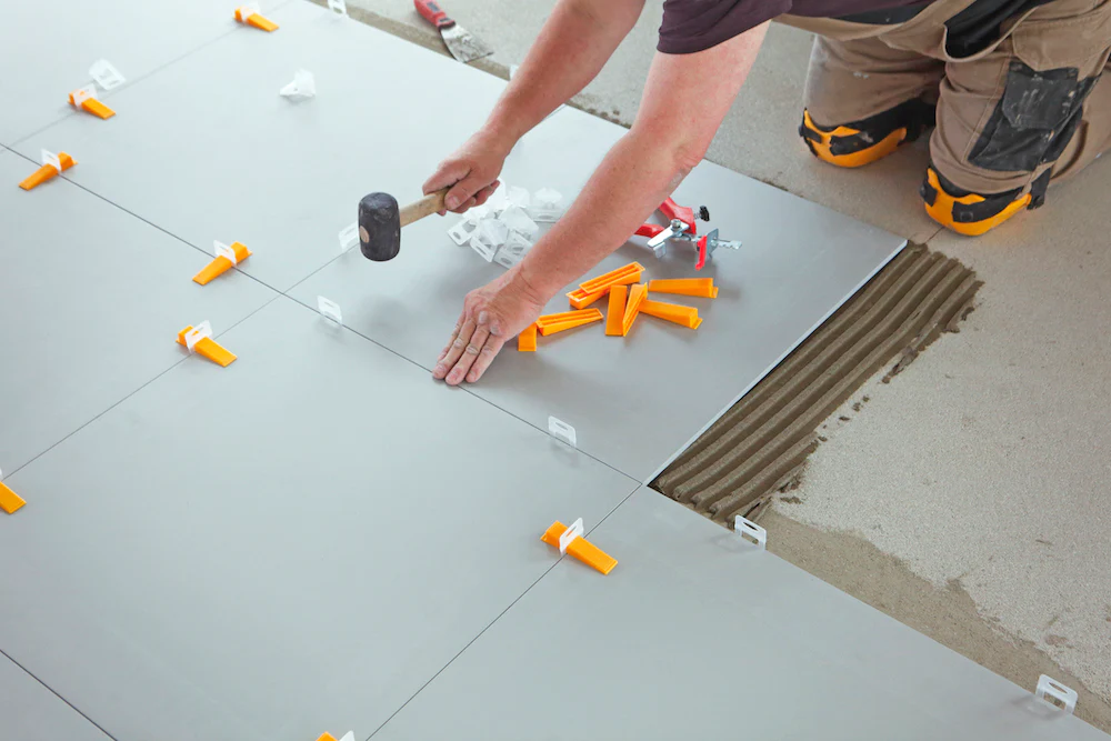 Tile Laying Process