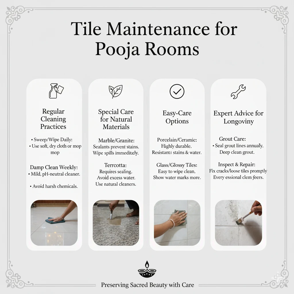 Tile Maintenance for Pooja Rooms