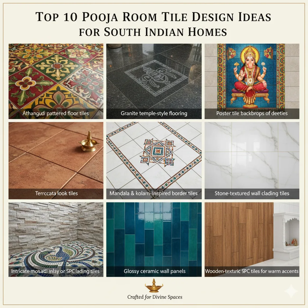 Top 10 Pooja Room Tile Design Ideas for South Indian Homes