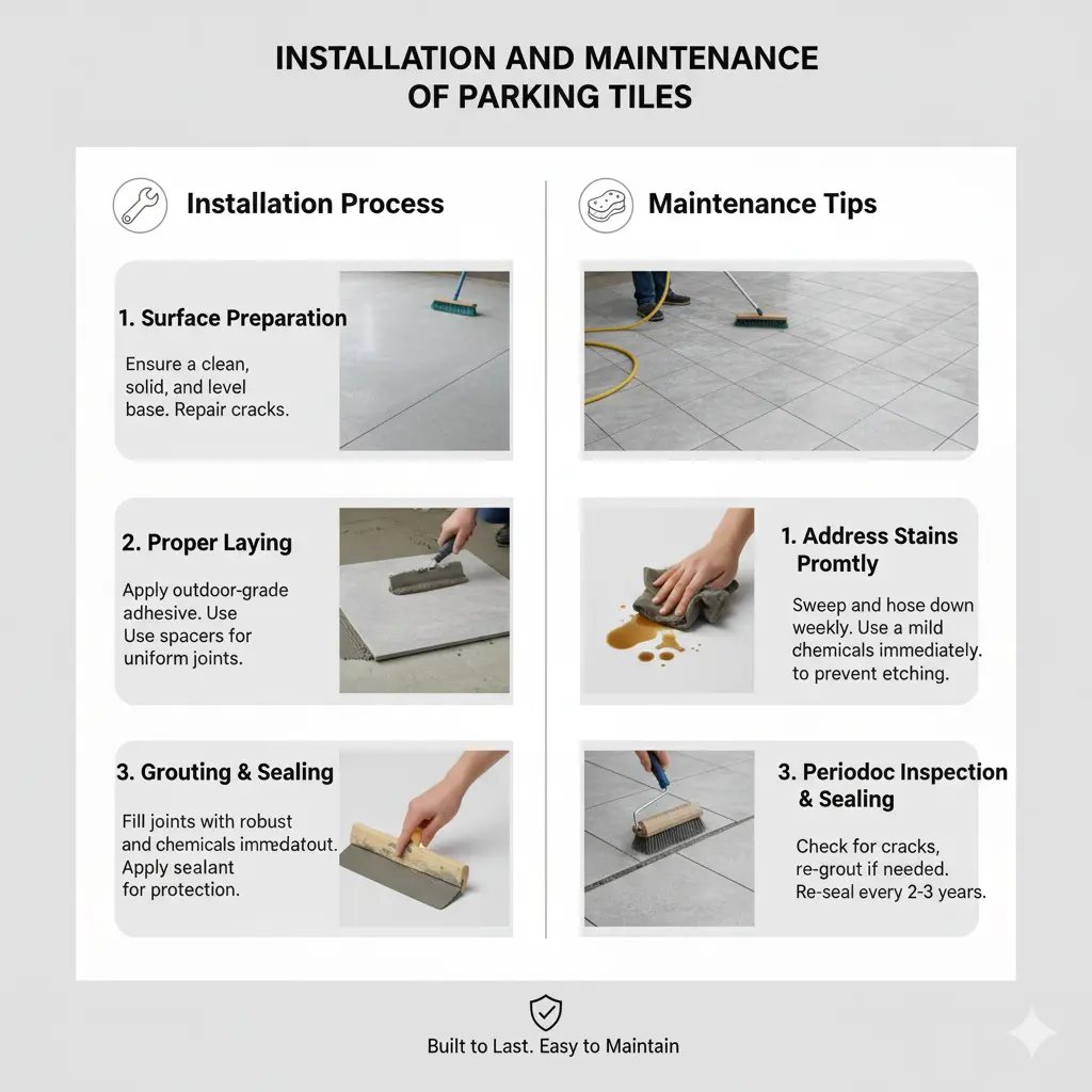 Installation and Maintenance of Parking Tiles