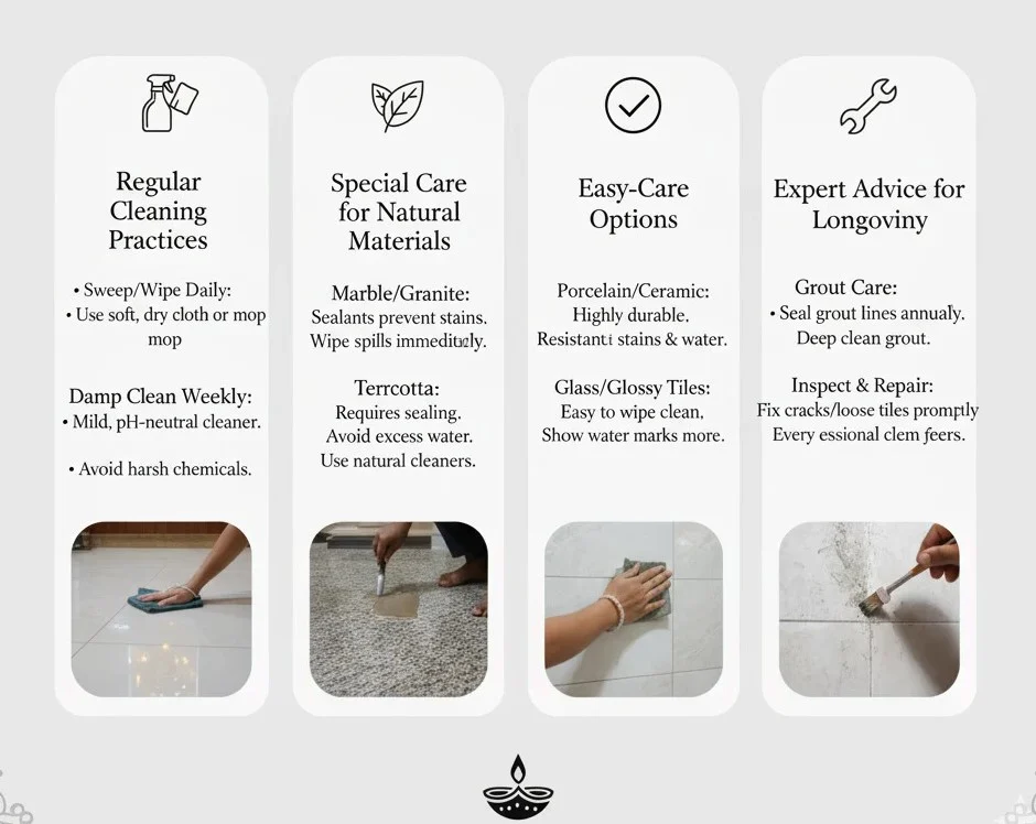 Tile Maintenance for Pooja Rooms
