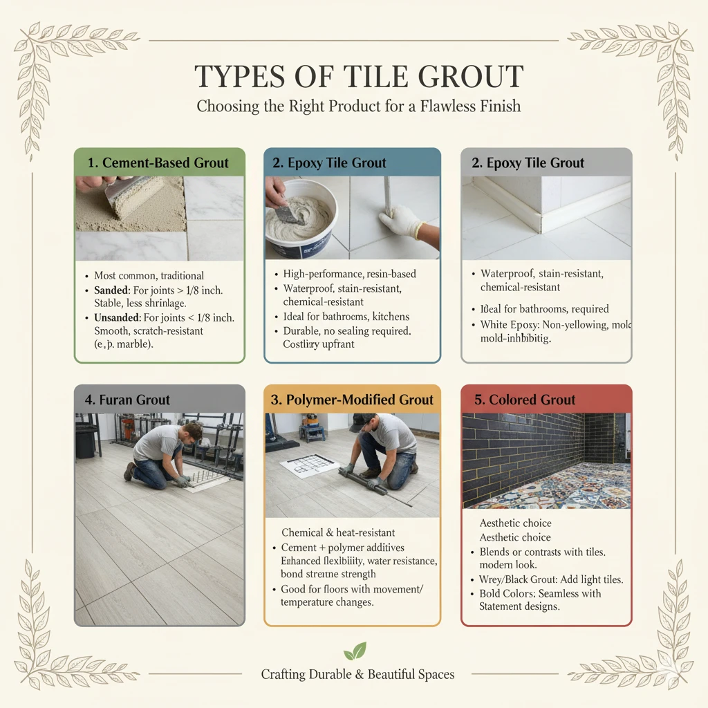 Types of Tile Grout