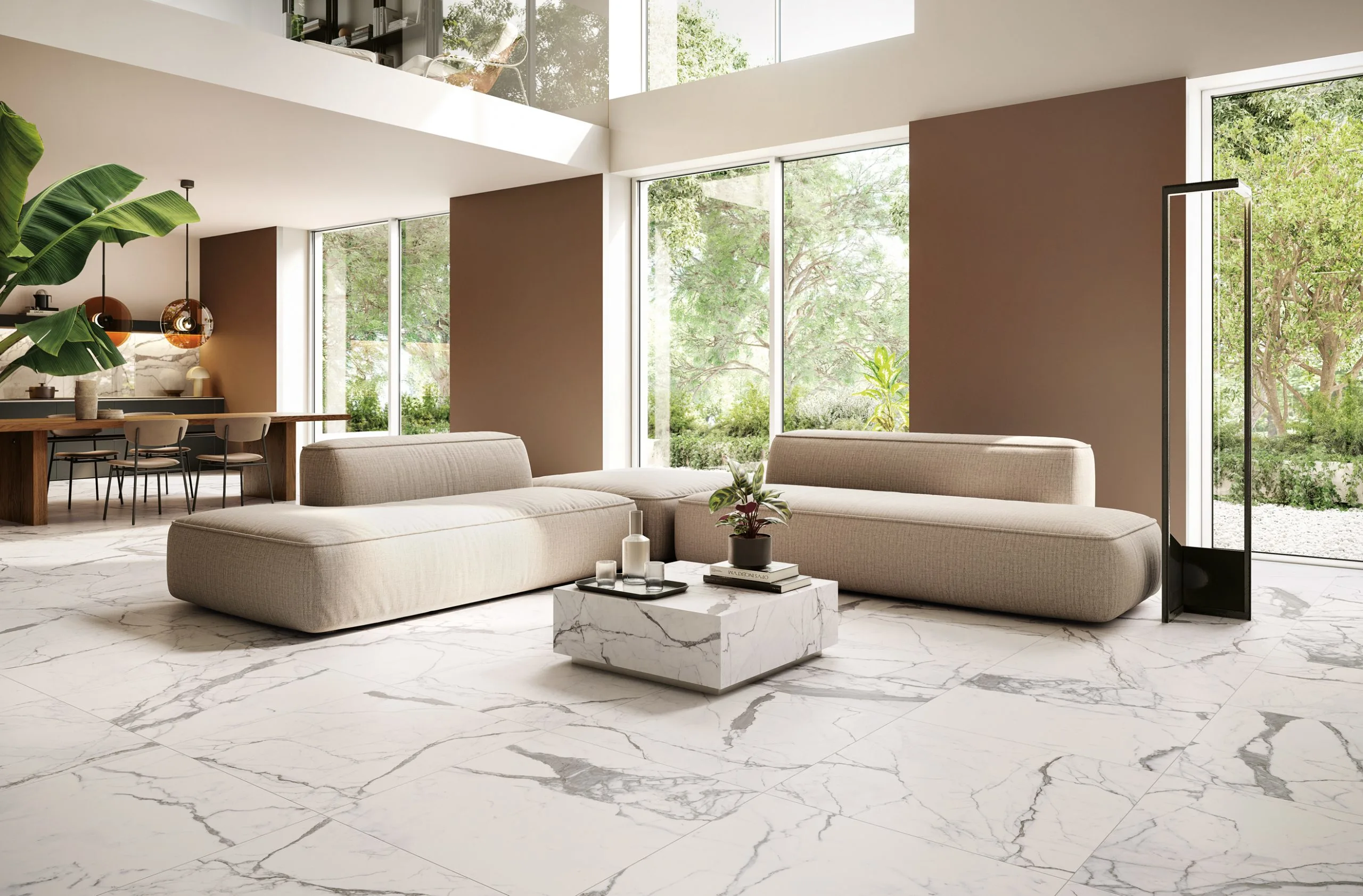 Marble-Look Waterproof Tiles