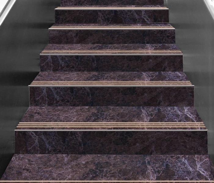 High-Gloss Step Riser Tile Designs