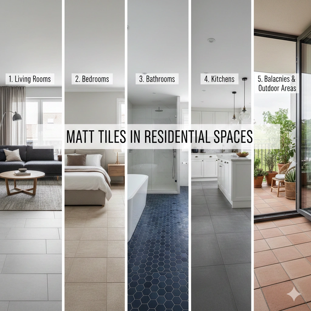 Where to Use Matt Tiles in Residential Spaces