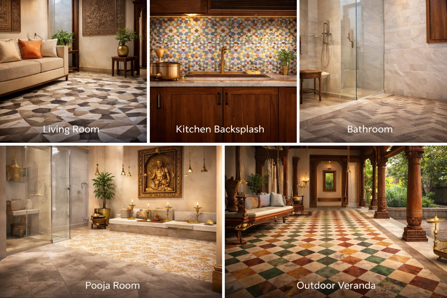 Best Areas to Use Geometric Tile in South Indian Homes