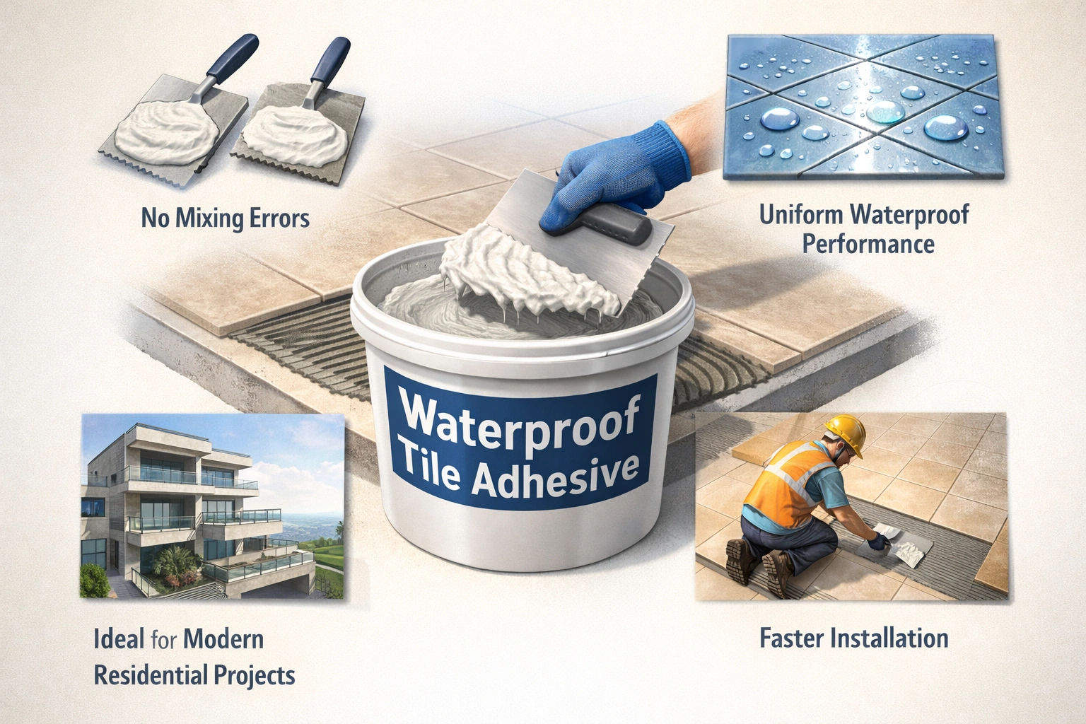 Ready-Mix Waterproof Tile Adhesive