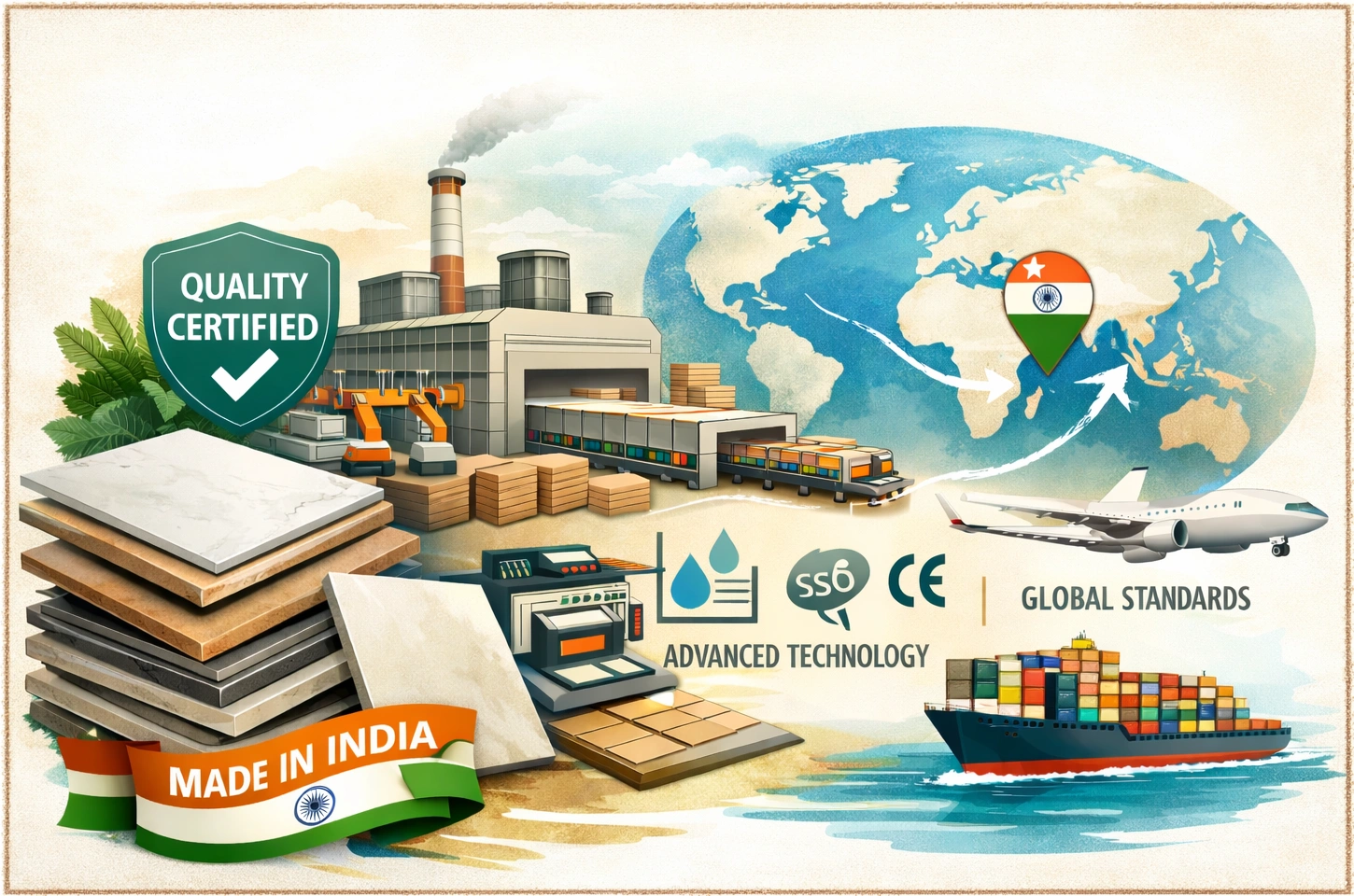 India&rsquo;s Dominance in Global Porcelain Tile Manufacturing