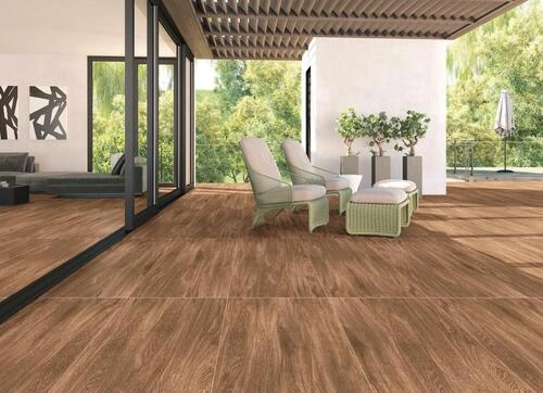 Wood-Finish Tiles for Natural Warmth