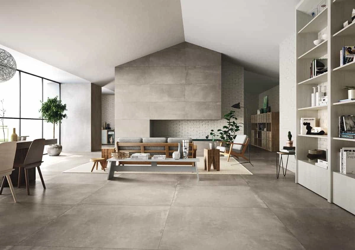 Concrete-Look Tiles for Modern Architecture