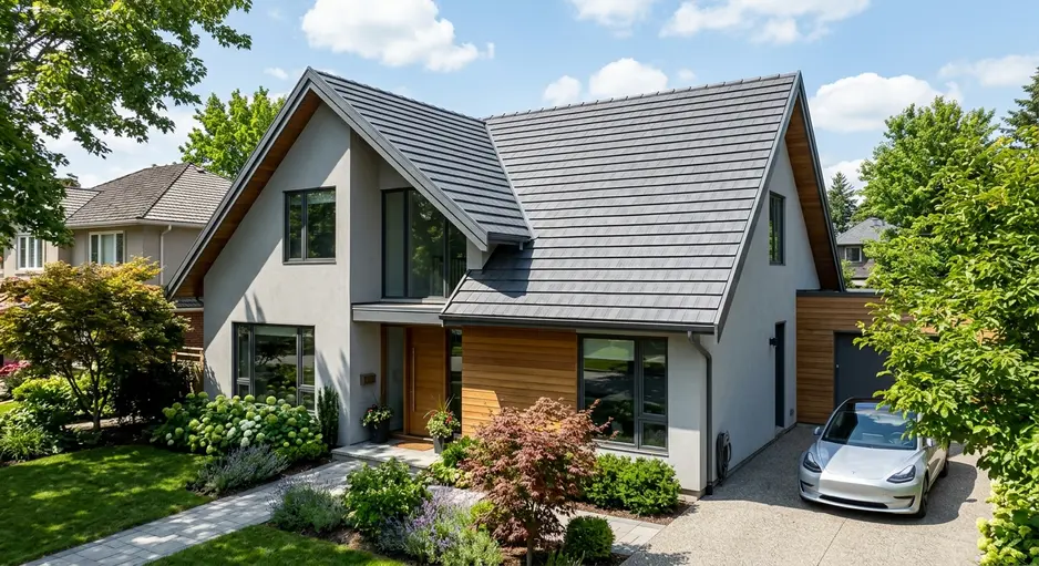 Checkers Grey Roof Tiles for Stylish and Cooler Buildings