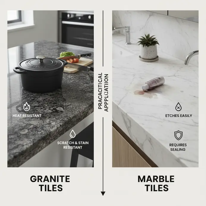 Granite Tiles vs Marble Tiles: Maintenance Guide