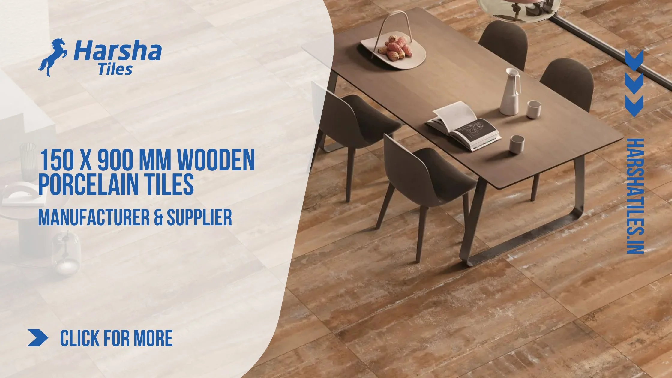 150 x 900 mm Wooden Porcelain Tiles Manufacturer & Supplier